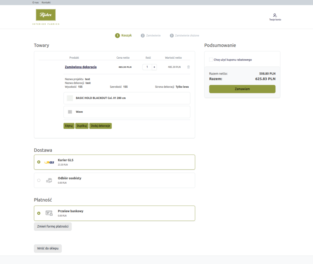 konfigurator produktów, platformy b2b, migracja sklepu internetowego Rozwiązania e-commerce - koszyk