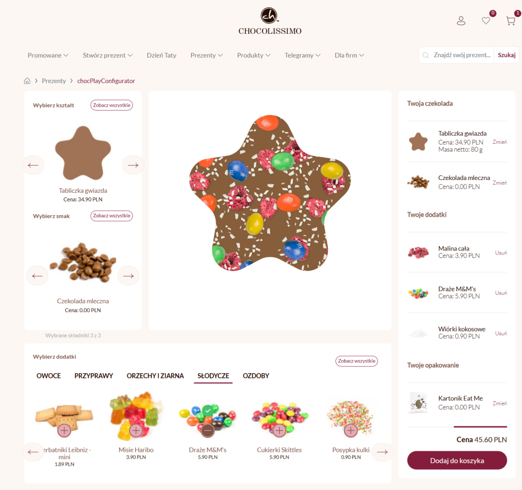 konfigurator produktów, platformy b2b, migracja sklepu internetowego Rozwiązania e-commerce - Karta produktu